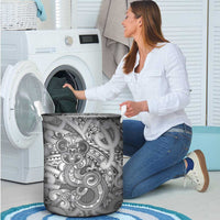 Aotearoa Maori Hei Tiki Laundry Basket Kiwikiwi Kowhaiwhai Puhoro Motif