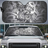 Aotearoa Maori Hei Tiki Auto Sun Shade Kiwikiwi Kowhaiwhai Puhoro Motif