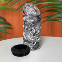 Aotearoa Maori Hei Tiki 4 in 1 Can Cooler Tumbler Kiwikiwi Kowhaiwhai Puhoro Motif LT9 - Polynesian Pride
