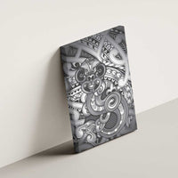 Aotearoa Maori Hei Tiki Canvas Wall Art Kiwikiwi Kowhaiwhai Puhoro Motif