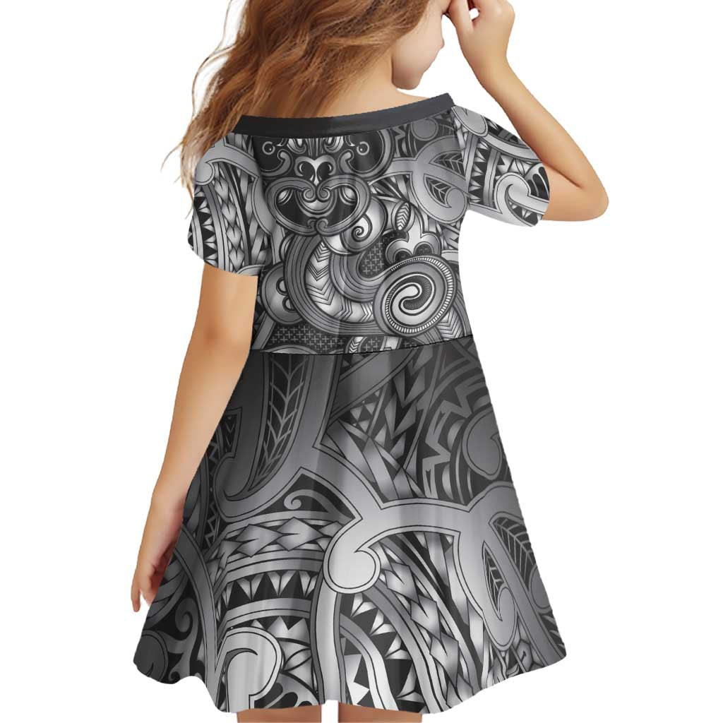 Aotearoa Maori Hei Tiki Family Matching Off Shoulder Maxi Dress and Hawaiian Shirt Kiwikiwi Kowhaiwhai Puhoro Motif LT9 - Polynesian Pride