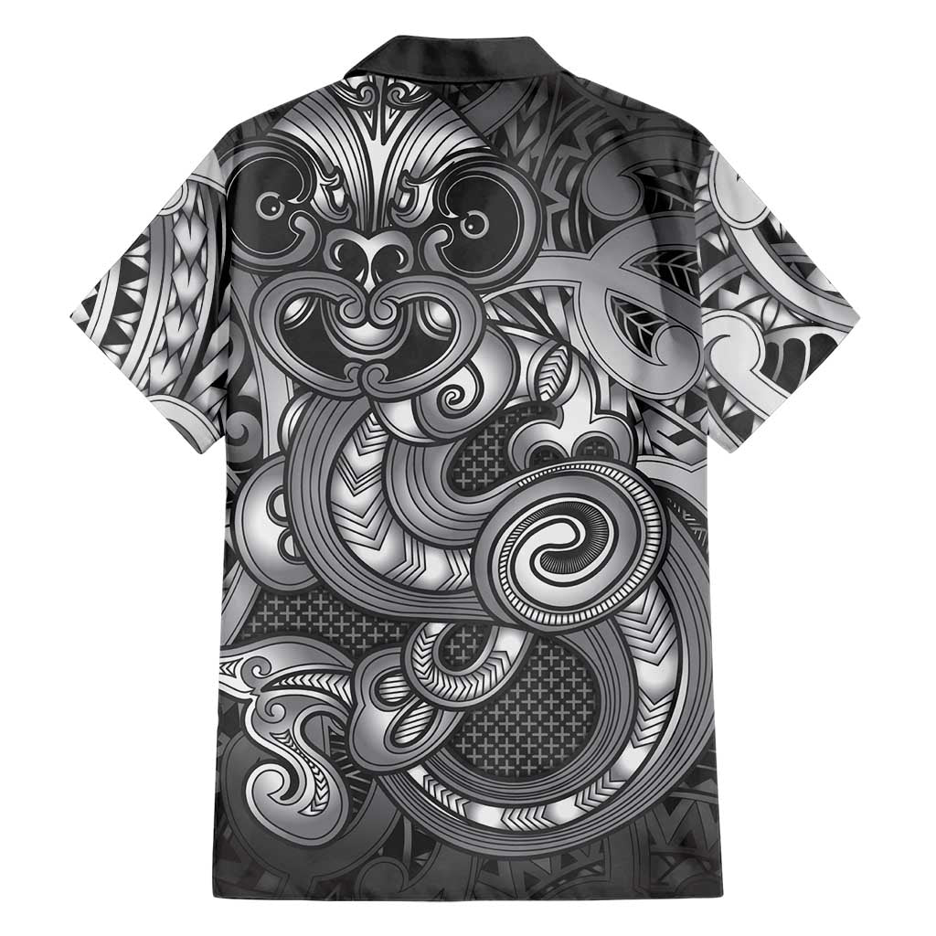 Aotearoa Maori Hei Tiki Family Matching Off Shoulder Maxi Dress and Hawaiian Shirt Kiwikiwi Kowhaiwhai Puhoro Motif LT9 - Polynesian Pride