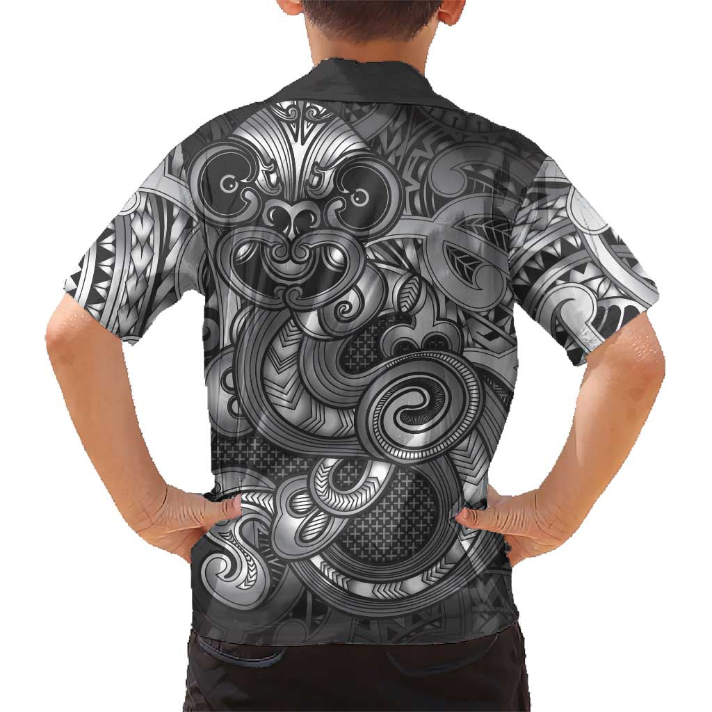 Aotearoa Maori Hei Tiki Family Matching Summer Maxi Dress and Hawaiian Shirt Kiwikiwi Kowhaiwhai Puhoro Motif LT9 - Polynesian Pride