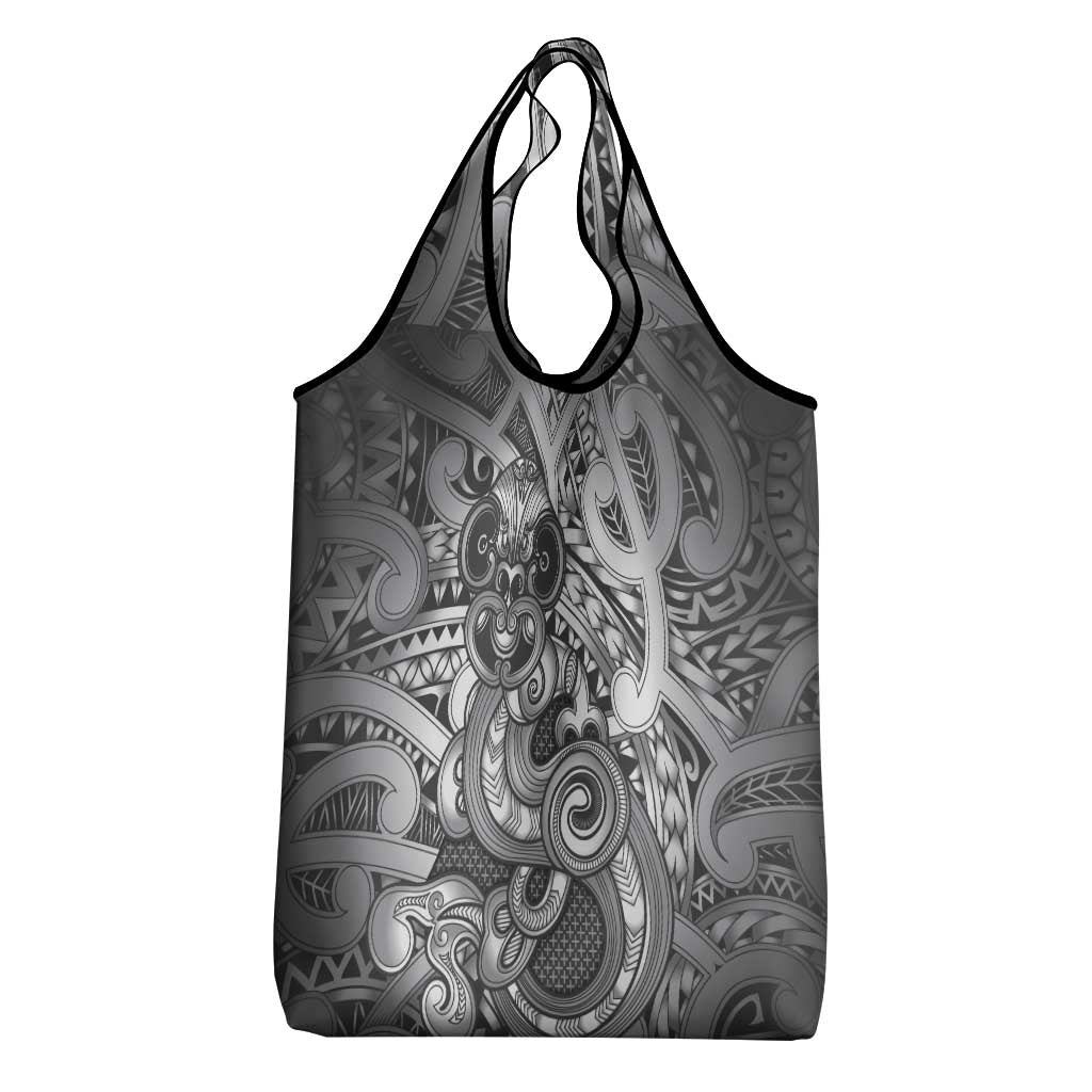 Aotearoa Maori Hei Tiki Grocery Bag Kiwikiwi Kowhaiwhai Puhoro Motif
