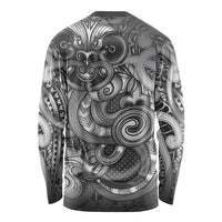 Aotearoa Maori Hei Tiki Long Sleeve Shirt Kiwikiwi Kowhaiwhai Puhoro Motif LT9 - Polynesian Pride
