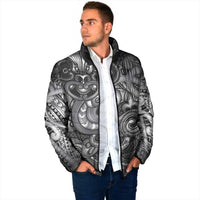 Aotearoa Maori Hei Tiki Padded Jacket Kiwikiwi Kowhaiwhai Puhoro Motif