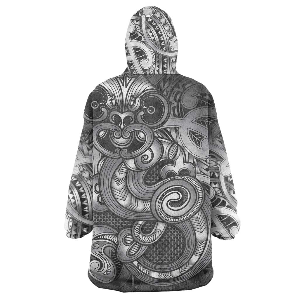 Aotearoa Maori Hei Tiki Wearable Blanket Hoodie Kiwikiwi Kowhaiwhai Puhoro Motif LT9 - Polynesian Pride
