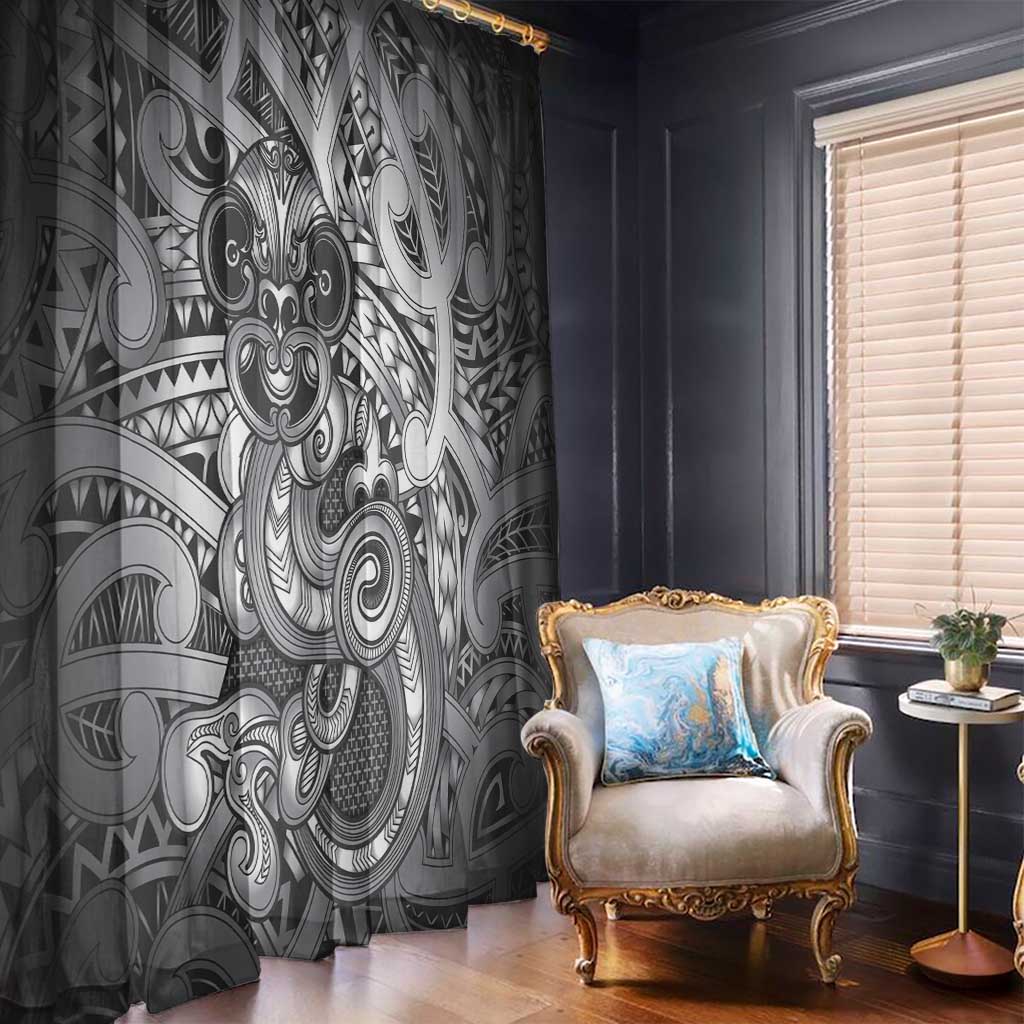 Aotearoa Maori Hei Tiki Window Curtain Kiwikiwi Kowhaiwhai Puhoro Motif