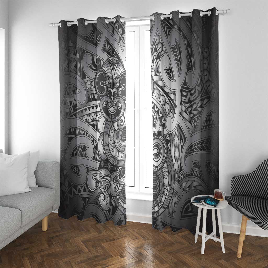 Aotearoa Maori Hei Tiki Window Curtain Kiwikiwi Kowhaiwhai Puhoro Motif