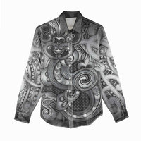 Aotearoa Maori Hei Tiki Women Casual Shirt Kiwikiwi Kowhaiwhai Puhoro Motif LT9 - Polynesian Pride