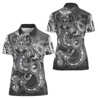 Aotearoa Maori Hei Tiki Women Polo Shirt Kiwikiwi Kowhaiwhai Puhoro Motif LT9 - Polynesian Pride