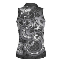 Aotearoa Maori Hei Tiki Women Sleeveless Polo Shirt Kiwikiwi Kowhaiwhai Puhoro Motif LT9 - Polynesian Pride