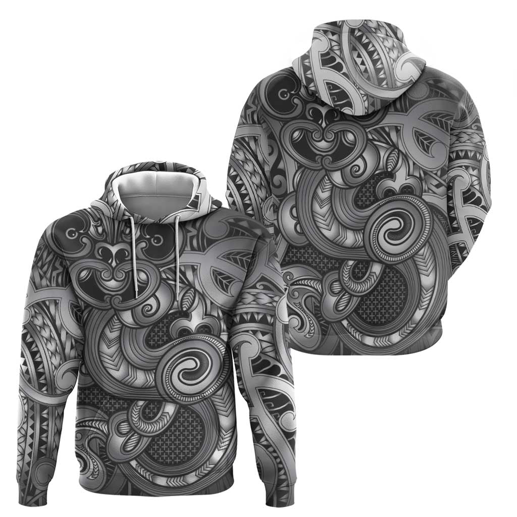 Aotearoa Maori Hei Tiki Zip Hoodie Kiwikiwi Kowhaiwhai Puhoro Motif