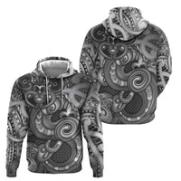 Aotearoa Maori Hei Tiki Zip Hoodie Kiwikiwi Kowhaiwhai Puhoro Motif