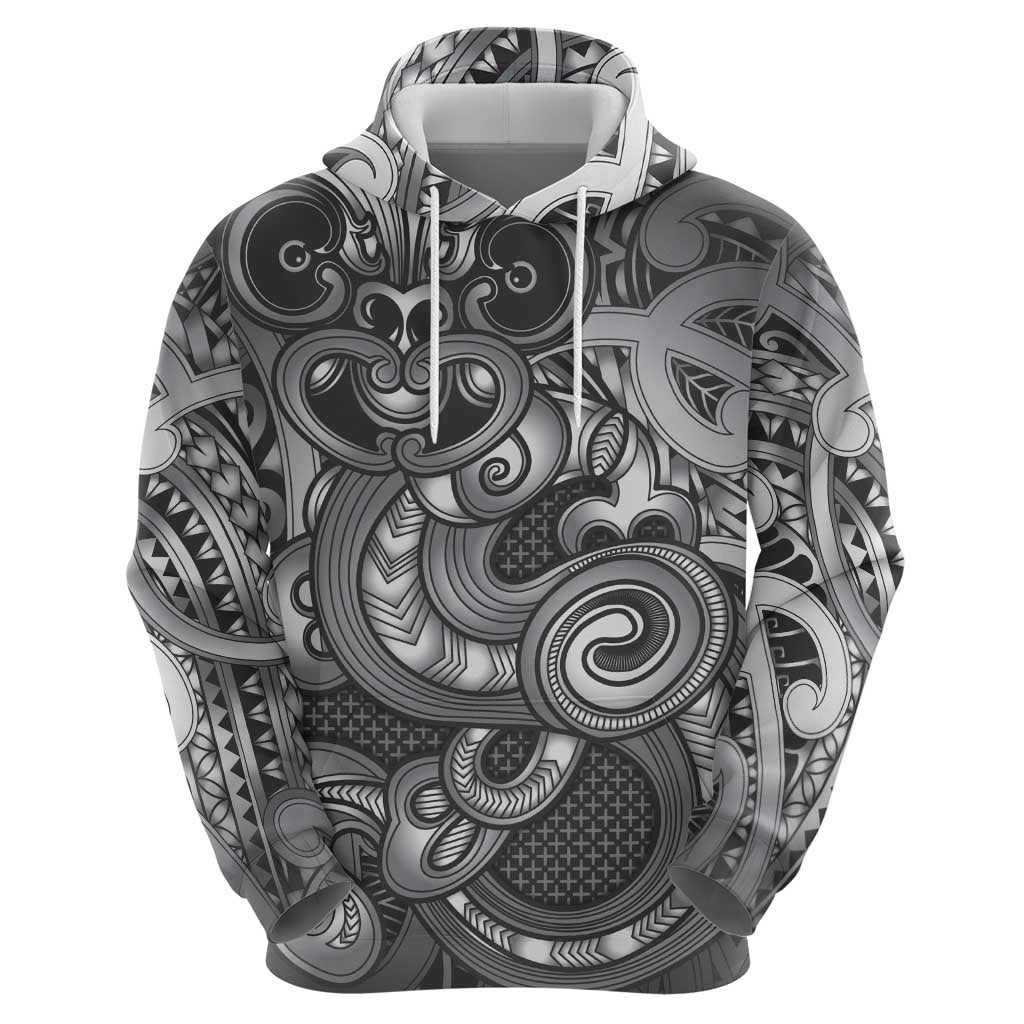 Aotearoa Maori Hei Tiki Zip Hoodie Kiwikiwi Kowhaiwhai Puhoro Motif