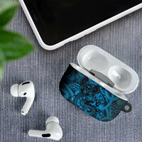 Aotearoa Maori Hei Tiki AirPods Case Kikorangi Kowhaiwhai Puhoro Motif