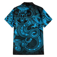 Aotearoa Maori Hei Tiki Family Matching Long Sleeve Bodycon Dress and Hawaiian Shirt Kikorangi Kowhaiwhai Puhoro Motif LT9 - Polynesian Pride