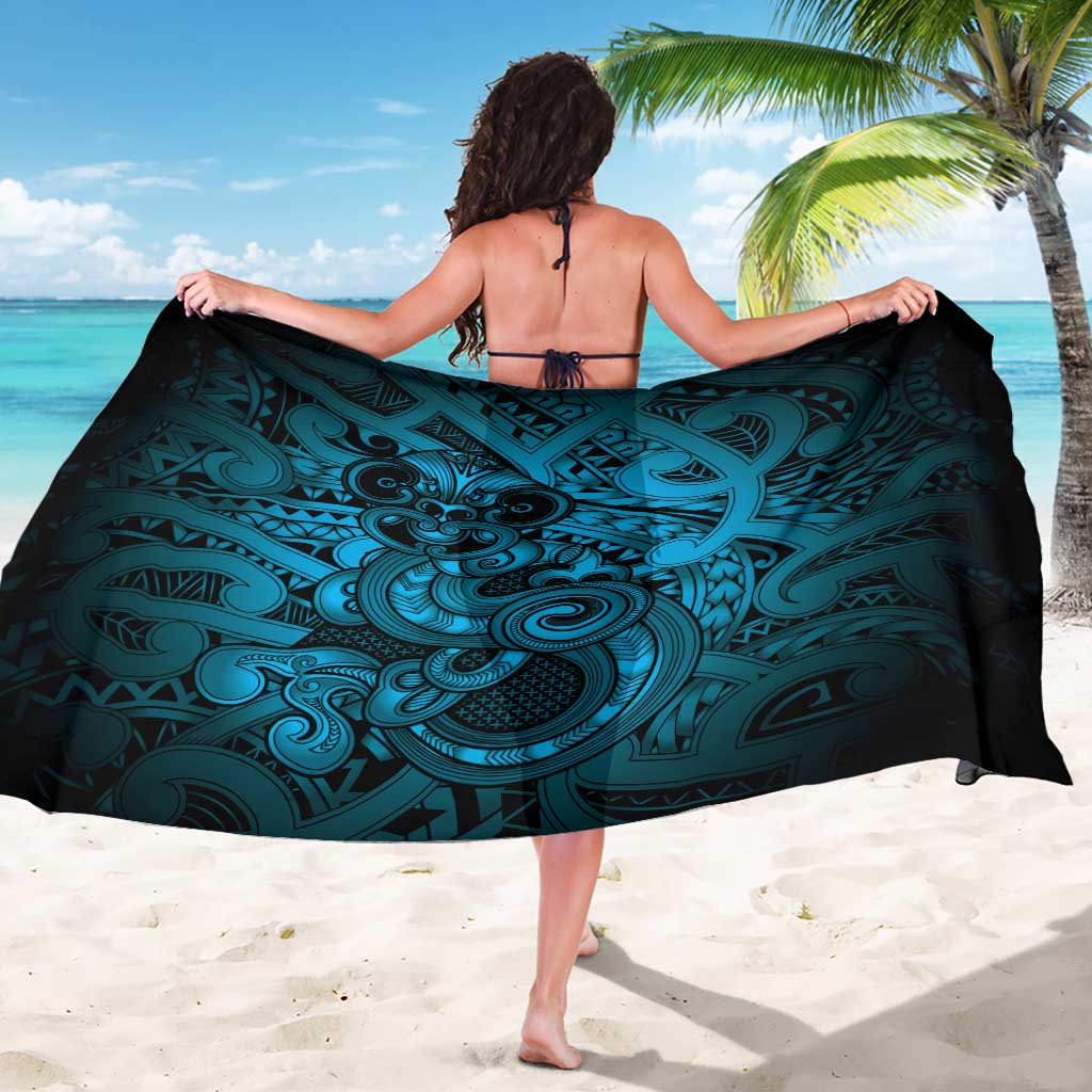 Aotearoa Maori Hei Tiki Sarong Kikorangi Kowhaiwhai Puhoro Motif