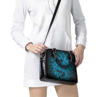 Aotearoa Maori Hei Tiki Shoulder Handbag Kikorangi Kowhaiwhai Puhoro Motif