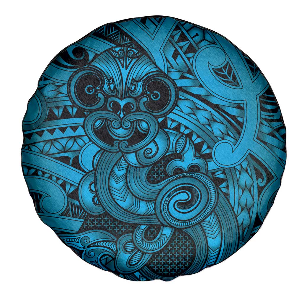 Aotearoa Maori Hei Tiki Spare Tire Cover Kikorangi Kowhaiwhai Puhoro Motif LT9 - Polynesian Pride