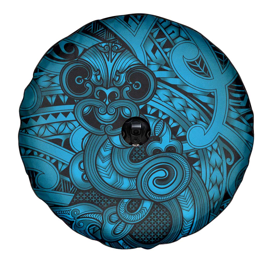 Aotearoa Maori Hei Tiki Spare Tire Cover Kikorangi Kowhaiwhai Puhoro Motif LT9 - Polynesian Pride