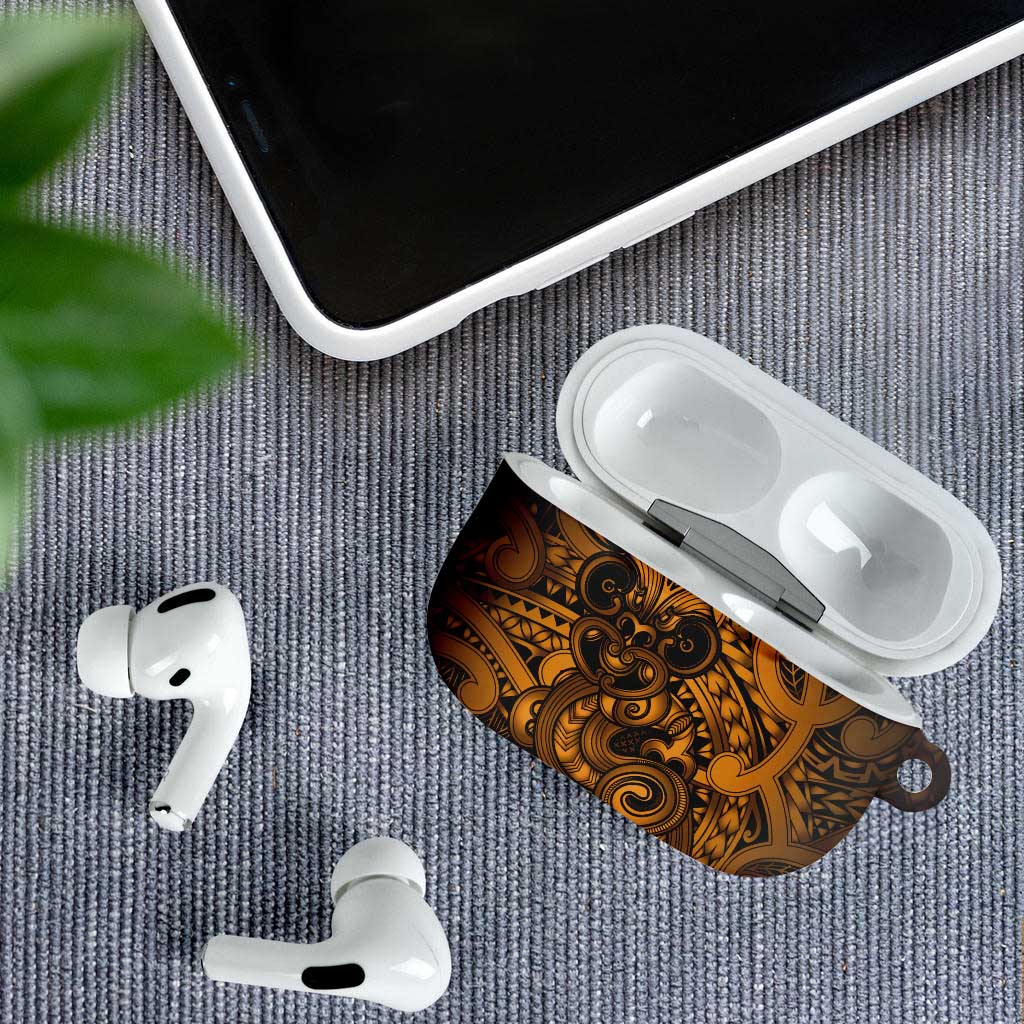 Aotearoa Maori Hei Tiki AirPods Case Koura Kowhaiwhai Puhoro Motif