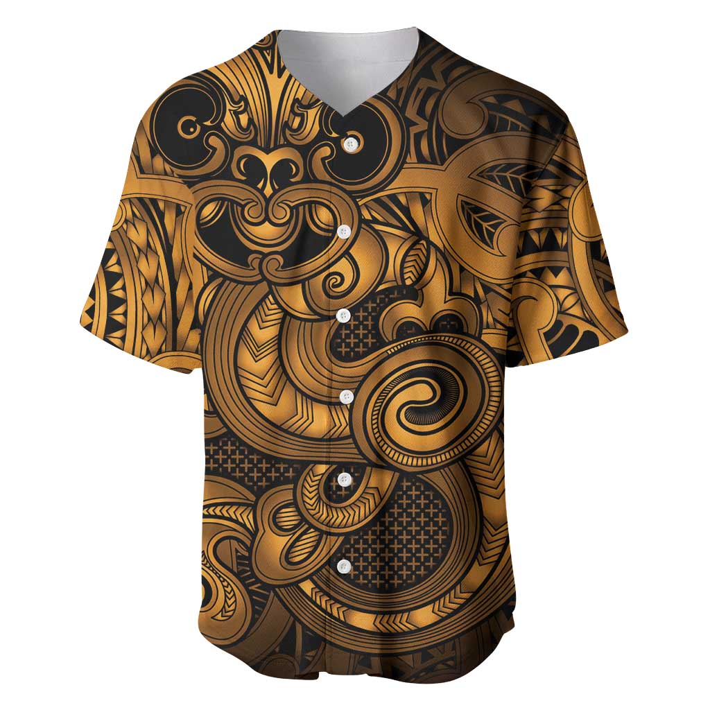 Aotearoa Maori Hei Tiki Baseball Jersey Koura Kowhaiwhai Puhoro Motif
