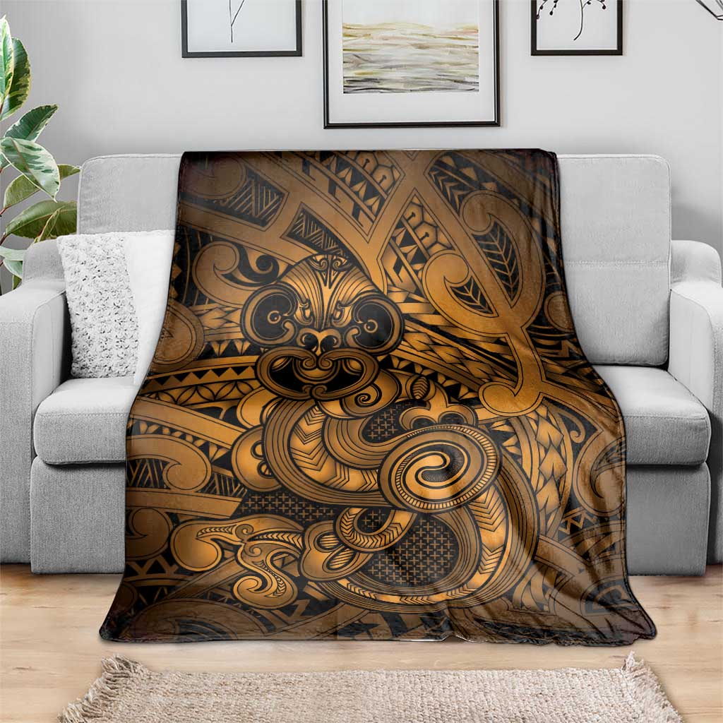 Aotearoa Maori Hei Tiki Blanket Koura Kowhaiwhai Puhoro Motif