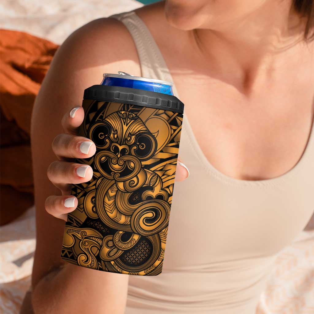 Aotearoa Maori Hei Tiki 4 in 1 Can Cooler Tumbler Koura Kowhaiwhai Puhoro Motif LT9 - Polynesian Pride