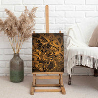 Aotearoa Maori Hei Tiki Canvas Wall Art Koura Kowhaiwhai Puhoro Motif