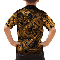 Aotearoa Maori Hei Tiki Family Matching Long Sleeve Bodycon Dress and Hawaiian Shirt Koura Kowhaiwhai Puhoro Motif LT9 - Polynesian Pride