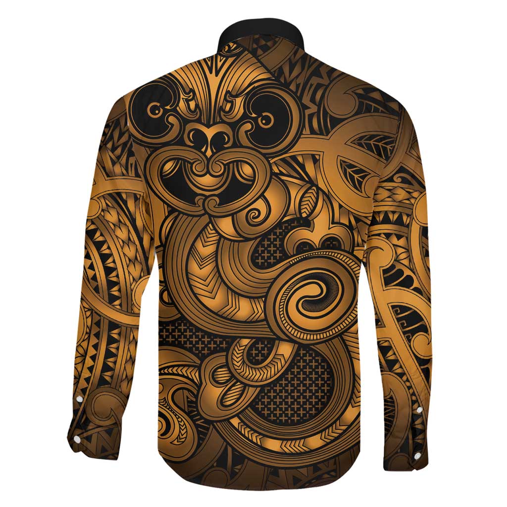 Aotearoa Maori Hei Tiki Family Matching Long Sleeve Bodycon Dress and Hawaiian Shirt Koura Kowhaiwhai Puhoro Motif LT9 - Polynesian Pride
