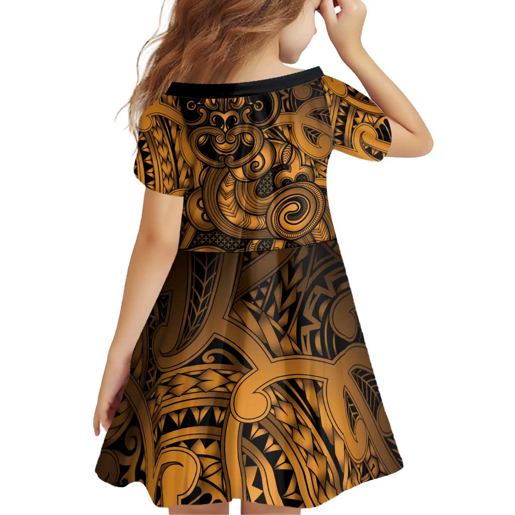 Aotearoa Maori Hei Tiki Family Matching Short Sleeve Bodycon Dress and Hawaiian Shirt Koura Kowhaiwhai Puhoro Motif LT9 - Polynesian Pride