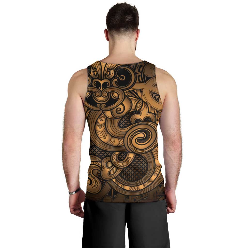 Aotearoa Maori Hei Tiki Men Tank Top Koura Kowhaiwhai Puhoro Motif LT9 - Polynesian Pride