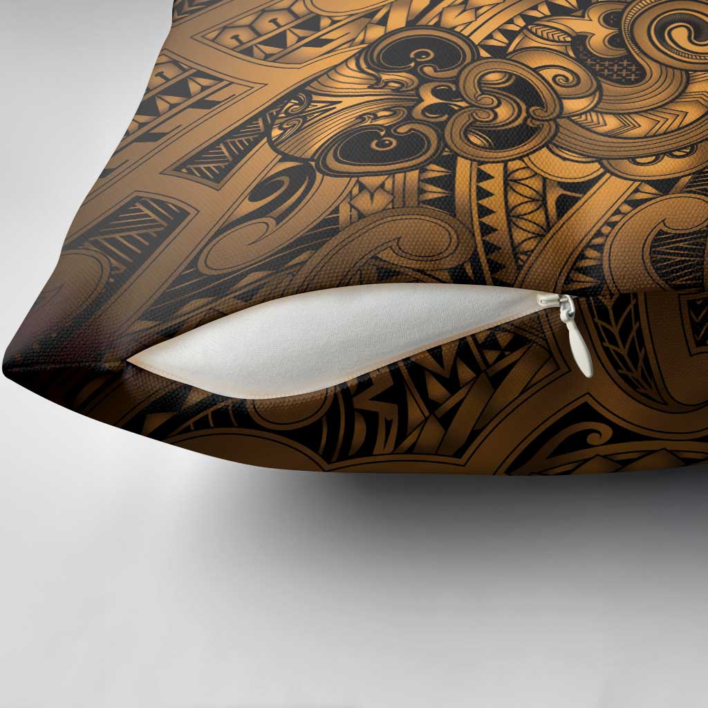 Aotearoa Maori Hei Tiki Pillow Cover Koura Kowhaiwhai Puhoro Motif