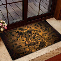Aotearoa Maori Hei Tiki Rubber Doormat Koura Kowhaiwhai Puhoro Motif