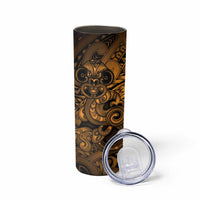 Aotearoa Maori Hei Tiki Skinny Tumbler Koura Kowhaiwhai Puhoro Motif LT9 - Polynesian Pride
