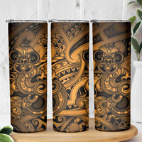 Aotearoa Maori Hei Tiki Skinny Tumbler Koura Kowhaiwhai Puhoro Motif LT9 - Polynesian Pride
