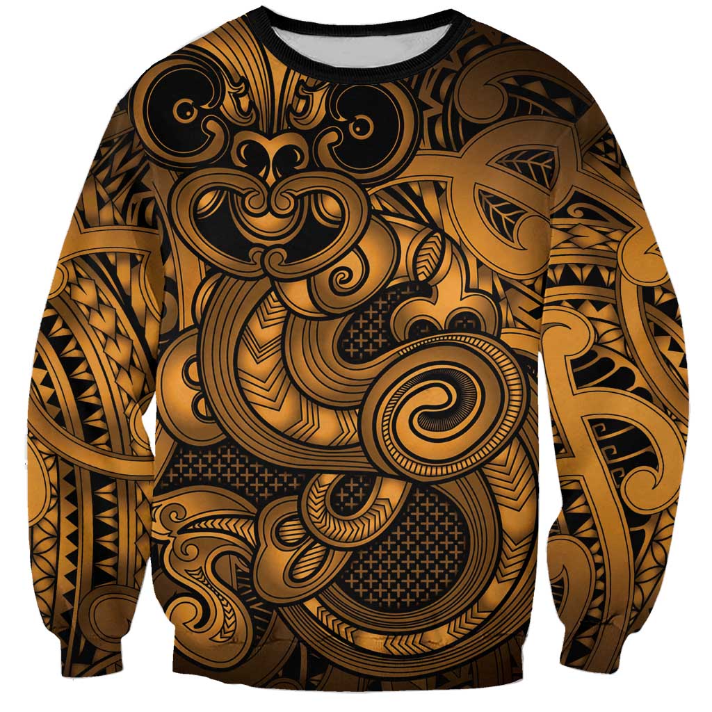Aotearoa Maori Hei Tiki Sweatshirt Koura Kowhaiwhai Puhoro Motif