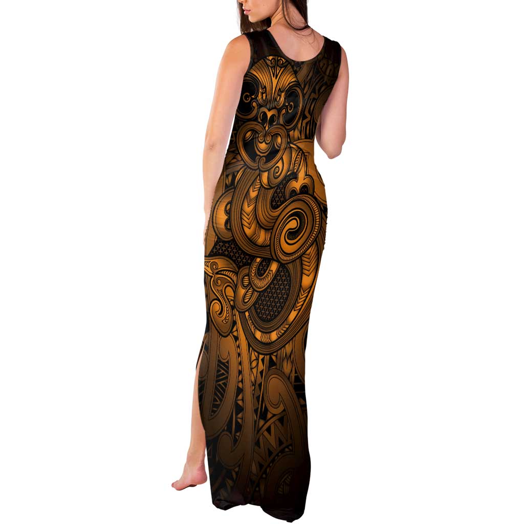 Aotearoa Maori Hei Tiki Tank Maxi Dress Koura Kowhaiwhai Puhoro Motif