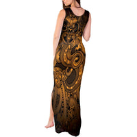Aotearoa Maori Hei Tiki Tank Maxi Dress Koura Kowhaiwhai Puhoro Motif