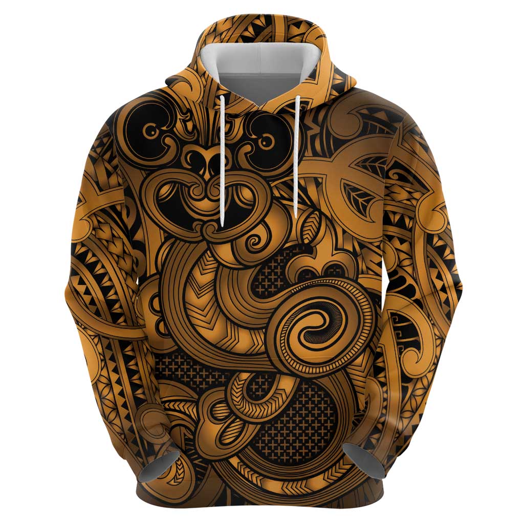 Aotearoa Maori Hei Tiki Zip Hoodie Koura Kowhaiwhai Puhoro Motif