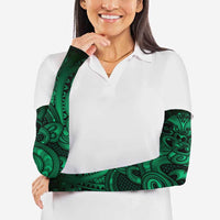 Aotearoa Maori Hei Tiki Arm Sleeves Kakariki Kowhaiwhai Puhoro Motif