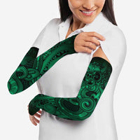 Aotearoa Maori Hei Tiki Arm Sleeves Kakariki Kowhaiwhai Puhoro Motif
