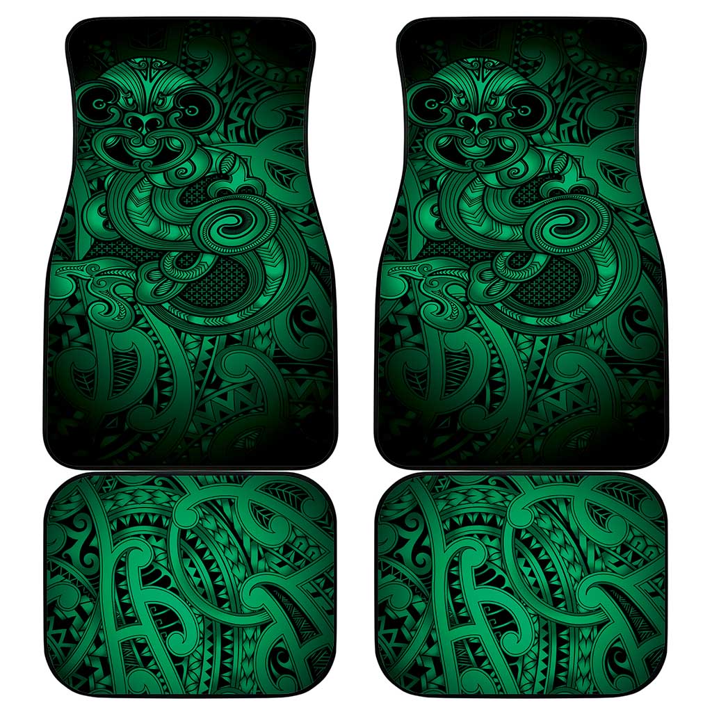 Aotearoa Maori Hei Tiki Car Mats Kakariki Kowhaiwhai Puhoro Motif