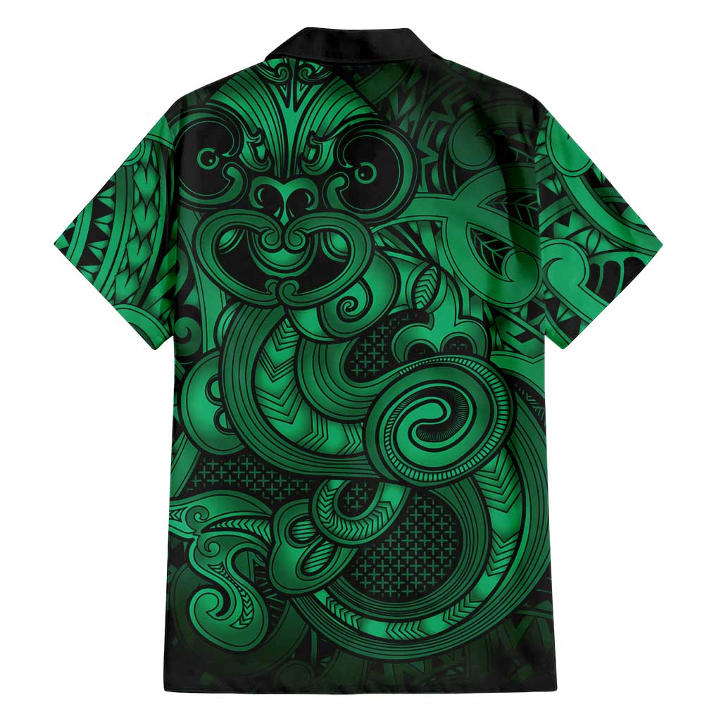 Aotearoa Maori Hei Tiki Family Matching Mermaid Dress and Hawaiian Shirt Kakariki Kowhaiwhai Puhoro Motif LT9 - Polynesian Pride