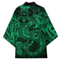 Aotearoa Maori Hei Tiki Kimono Kakariki Kowhaiwhai Puhoro Motif