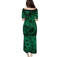 Aotearoa Maori Hei Tiki Puletasi Kakariki Kowhaiwhai Puhoro Motif LT9 - Polynesian Pride