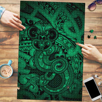 Aotearoa Maori Hei Tiki Puzzle Kakariki Kowhaiwhai Puhoro Motif