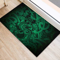 Aotearoa Maori Hei Tiki Rubber Doormat Kakariki Kowhaiwhai Puhoro Motif